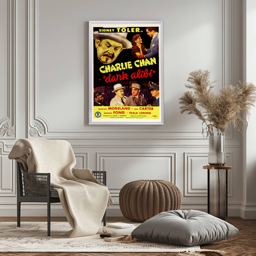 "Charlie Chan in Dark Alibi" (1946) Framed Movie Poster