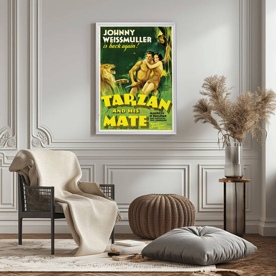 "Tarzan And His Mate" (1934) Framed Movie Poster