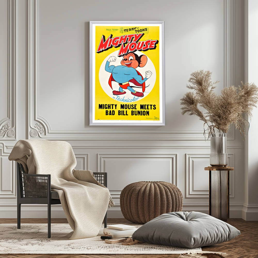 "Mighty Mouse Meets Bill Bunion" (1945) Framed Movie Poster