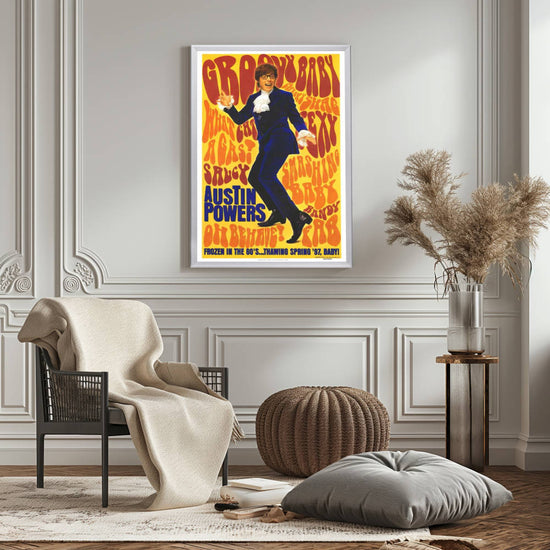 "Austin Powers: International Man Of Mystery" (1997) Framed Movie Poster