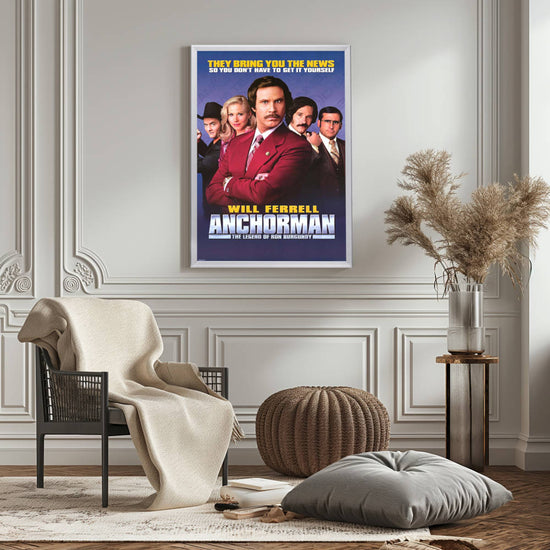 "Anchorman: The Legend of Ron Burgundy" (2004) Framed Movie Poster