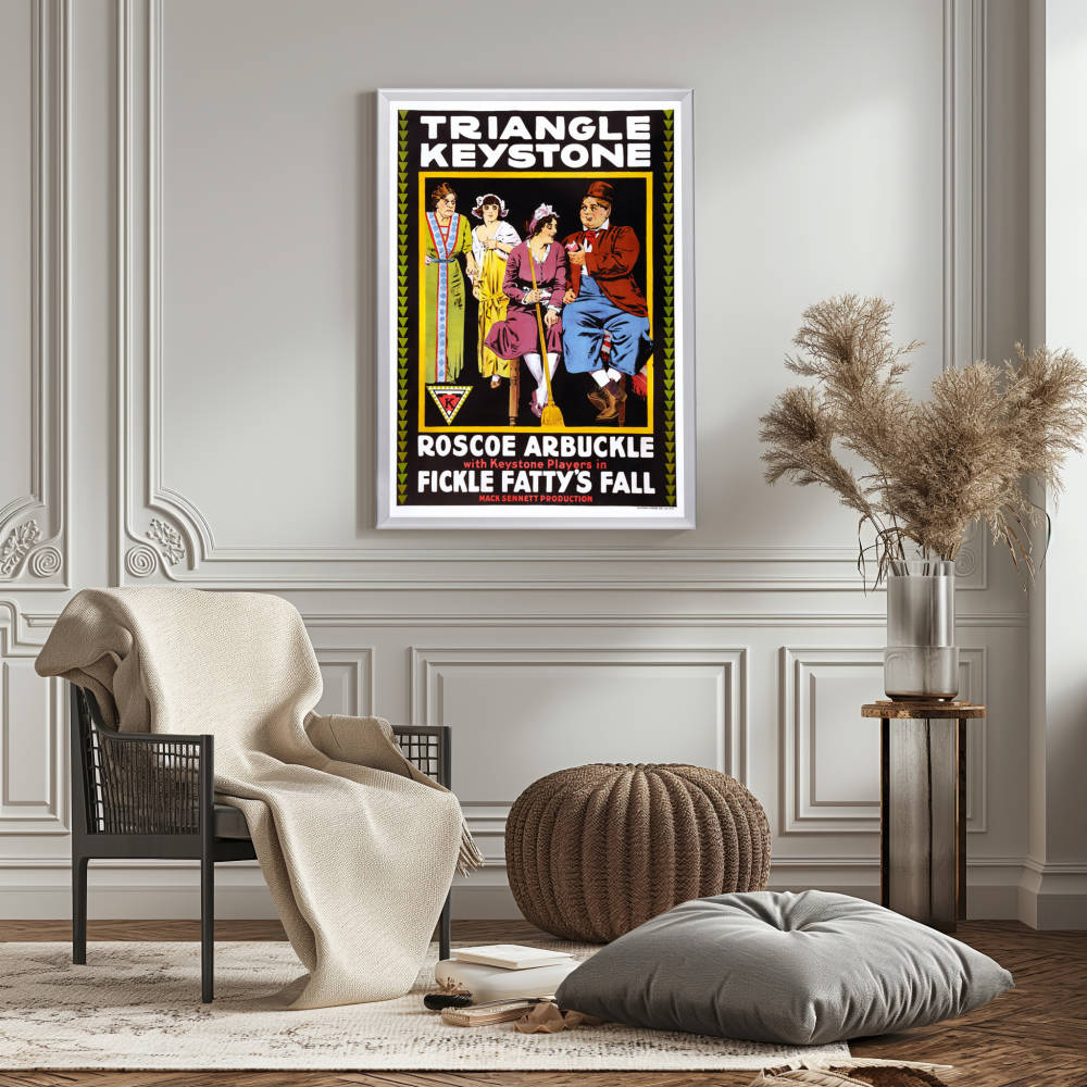 "Fickle Fatty's Fall" (1915) Framed Movie Poster