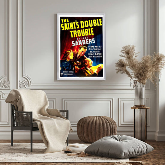 "Saint's Double Trouble" (1940) Framed Movie Poster