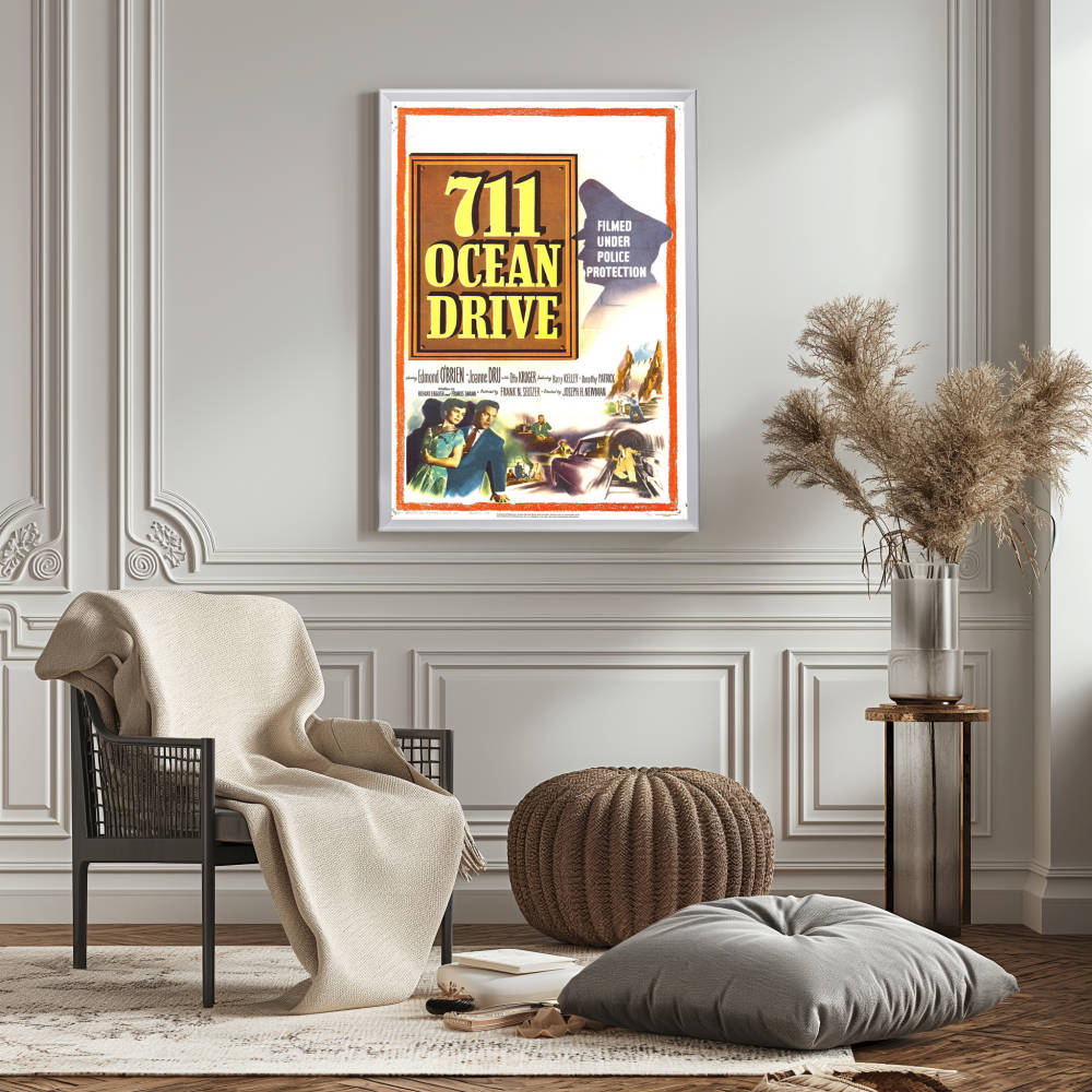 "711 Ocean Drive" (1950) Framed Movie Poster