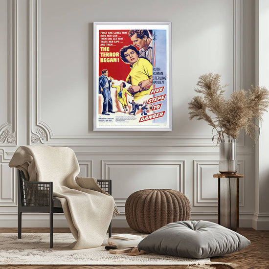 "5 Steps To Danger" (1957) Framed Movie Poster