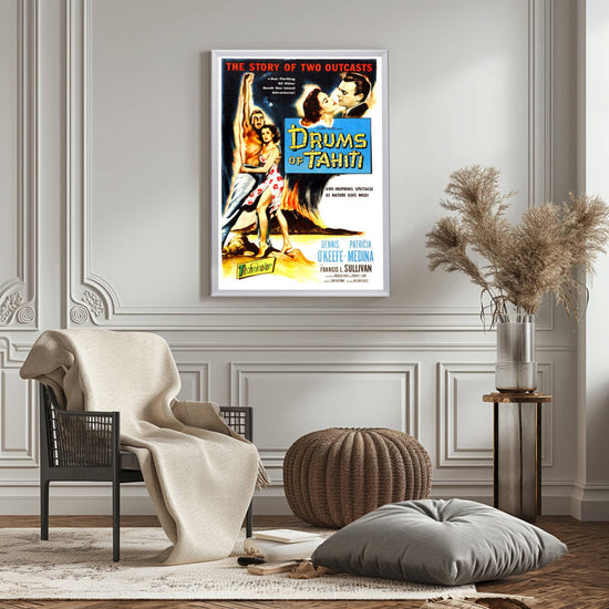 "Drums Of Tahiti" (1954) Framed Movie Poster