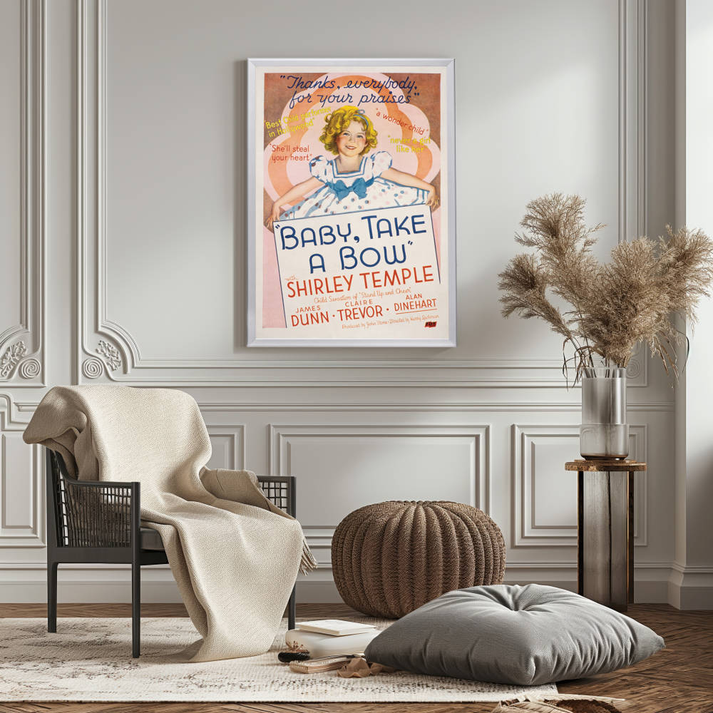 "Baby Take A Bow" (1934) Framed Movie Poster