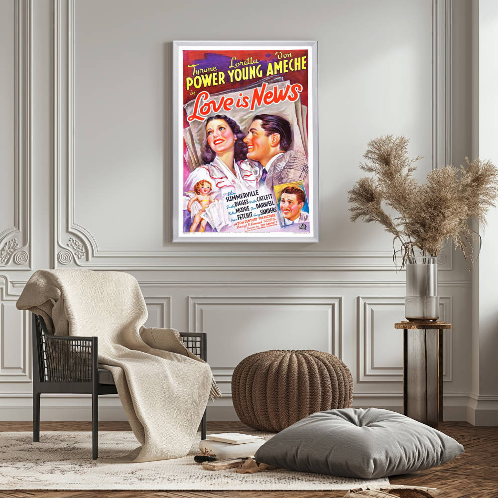 "Love Is News" (1937) Framed Movie Poster