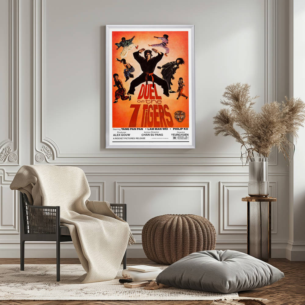 "Duel Of The 7 Tigers" (1979) Framed Movie Poster