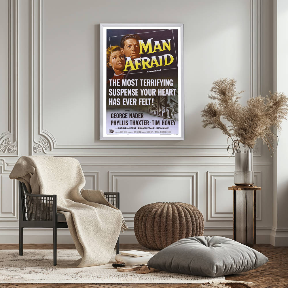 "Man Afraid" (1957) Framed Movie Poster