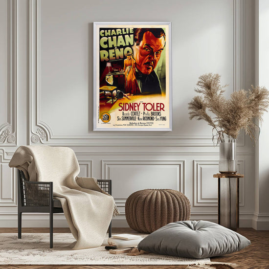 "Charlie Chan In Reno (French)" (1939) Framed Movie Poster