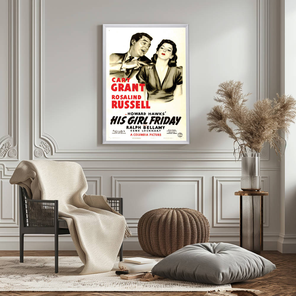 "His Girl Friday" (1940) Framed Movie Poster