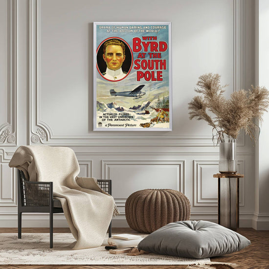 "With Byrd At The South Pole" (1930) Framed Movie Poster