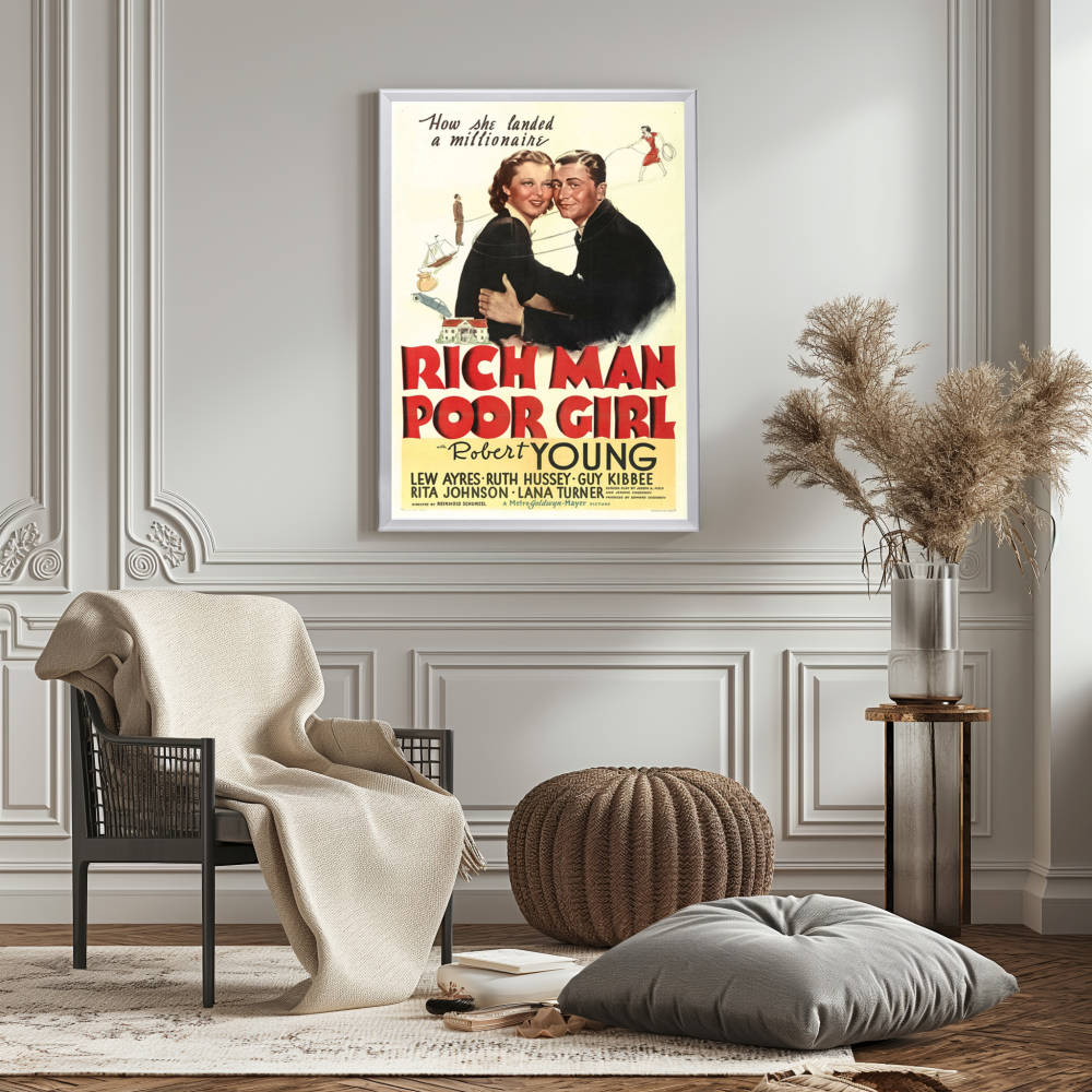 "Rich Man Poor Girl" (1938) Framed Movie Poster