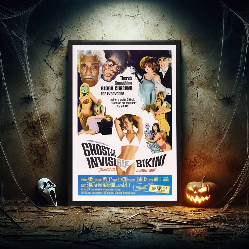 "Ghost In The Invisible Bikini" (1966) Framed Movie Poster
