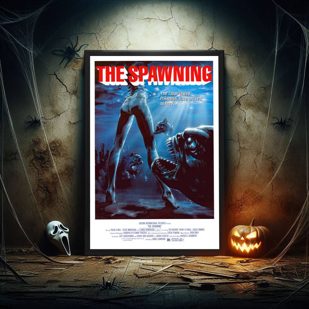 "Piranha II: The Spawning" (1983) Framed Movie Poster