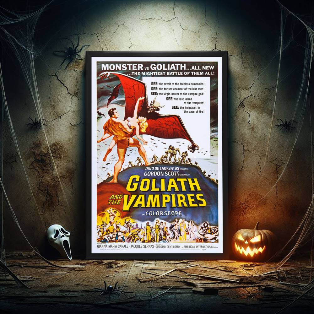 "Goliath And The Vampires" (1961) Framed Movie Poster