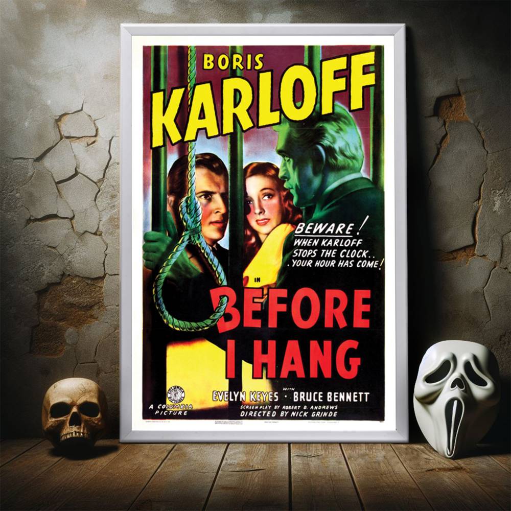 "Before I Hang" (1940) Framed Movie Poster