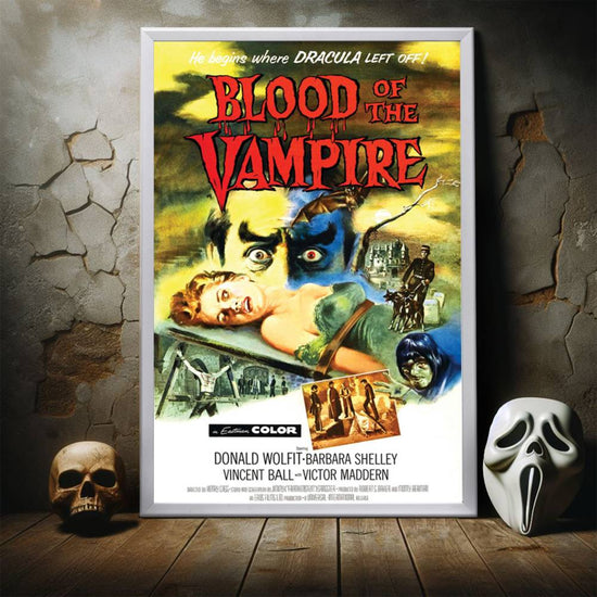 "Blood Of The Vampire" (1958) Framed Movie Poster