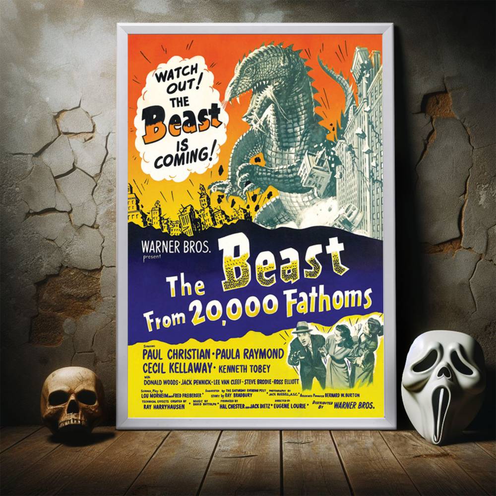 "Beast From 20,000 fathoms" (1953) Framed Movie Poster