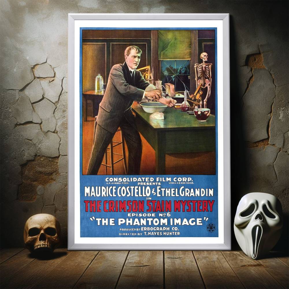 "Crimson Stain Mystery" (1916) Framed Movie Poster