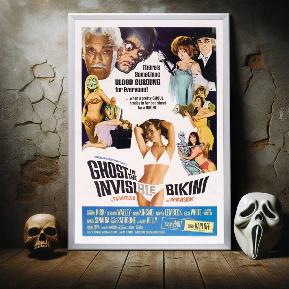 "Ghost In The Invisible Bikini" (1966) Framed Movie Poster
