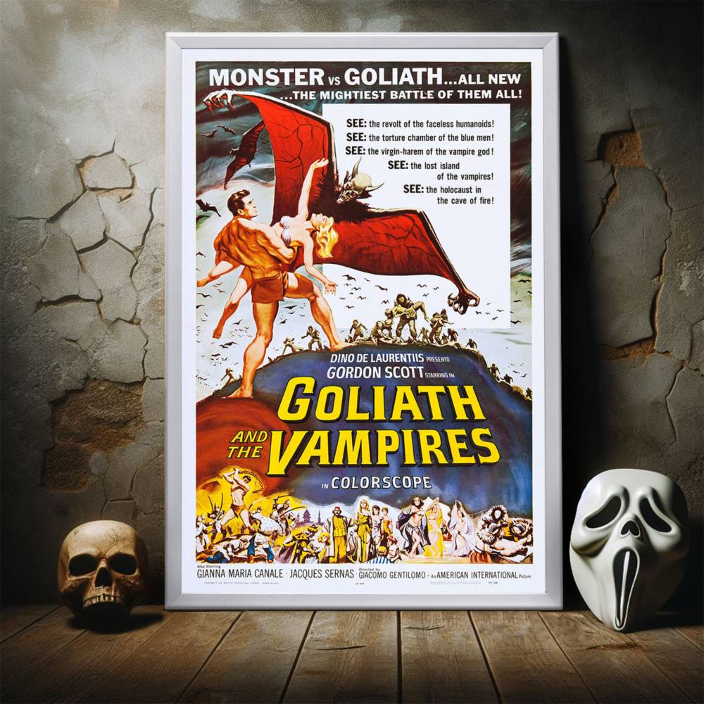 "Goliath And The Vampires" (1961) Framed Movie Poster