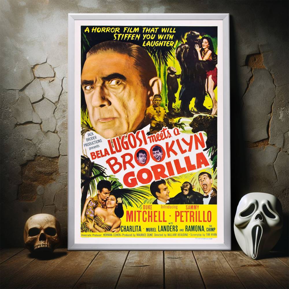 "Bela Lugosi Meets A Brooklyn Gorilla" (1952) Framed Movie Poster