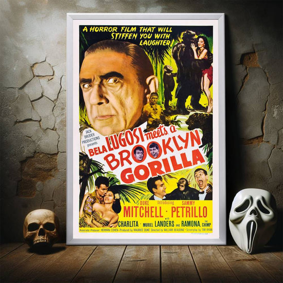 "Bela Lugosi Meets A Brooklyn Gorilla" (1952) Framed Movie Poster