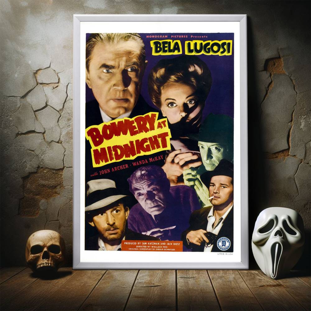 "Bowery At Midnight" (1942) Framed Movie Poster