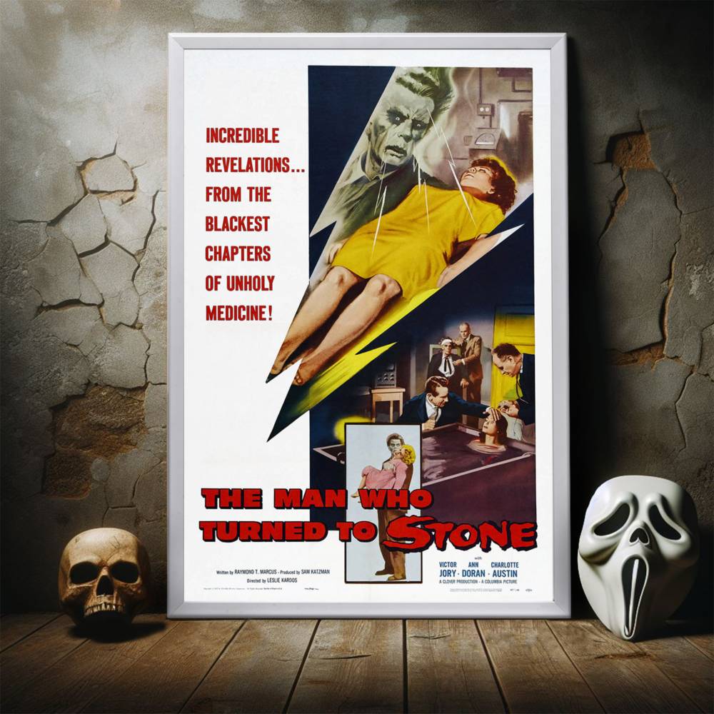 "Man Who Turned To Stone" (1957) Framed Movie Poster