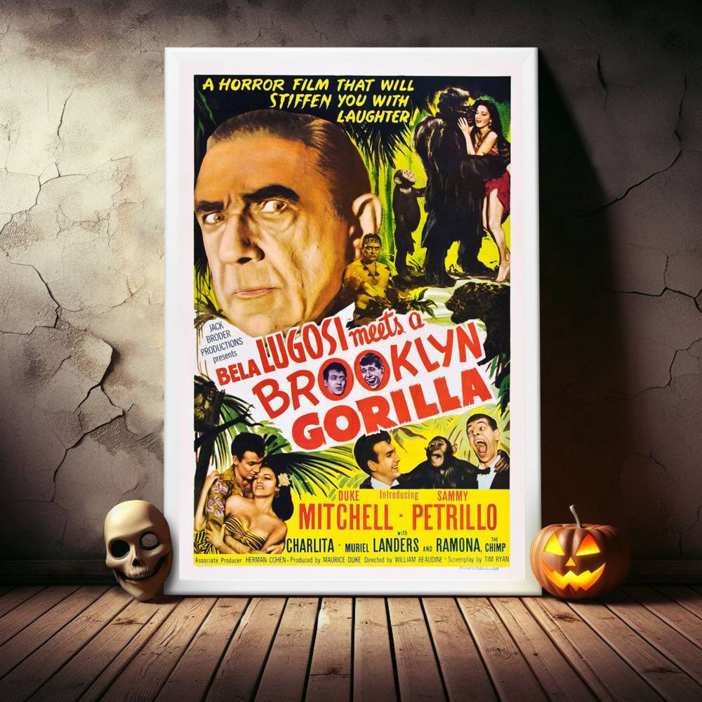 "Bela Lugosi Meets A Brooklyn Gorilla" (1952) Framed Movie Poster