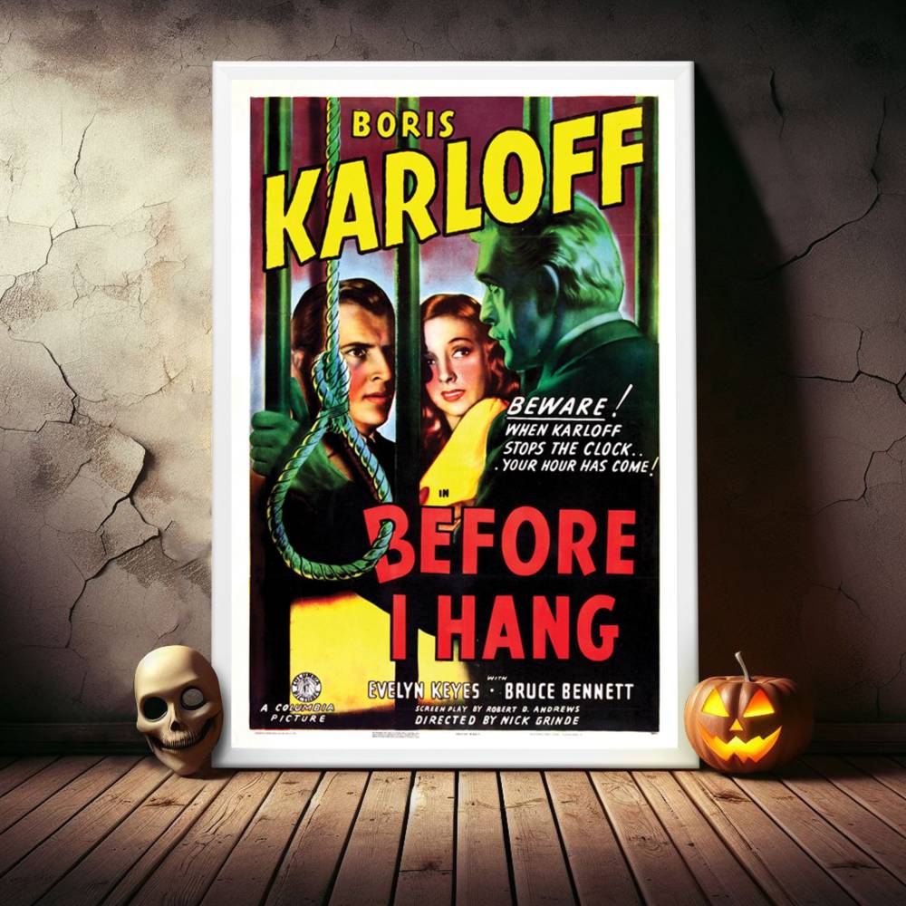 "Before I Hang" (1940) Framed Movie Poster