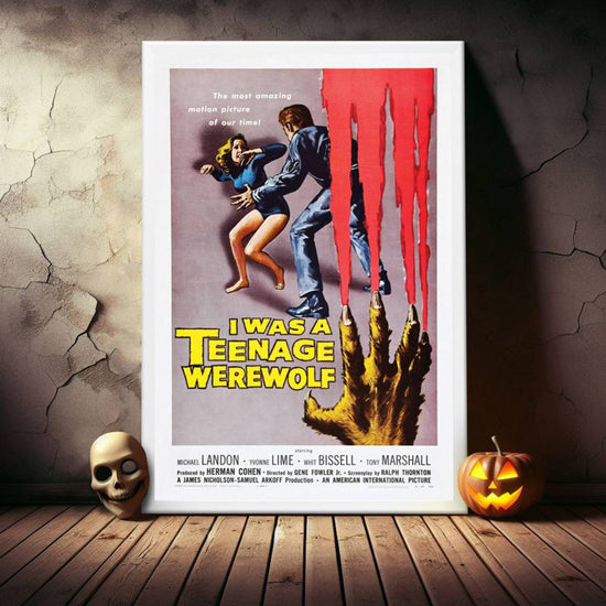 "I Was A Teenage Werewolf" (1957) Framed Movie Poster