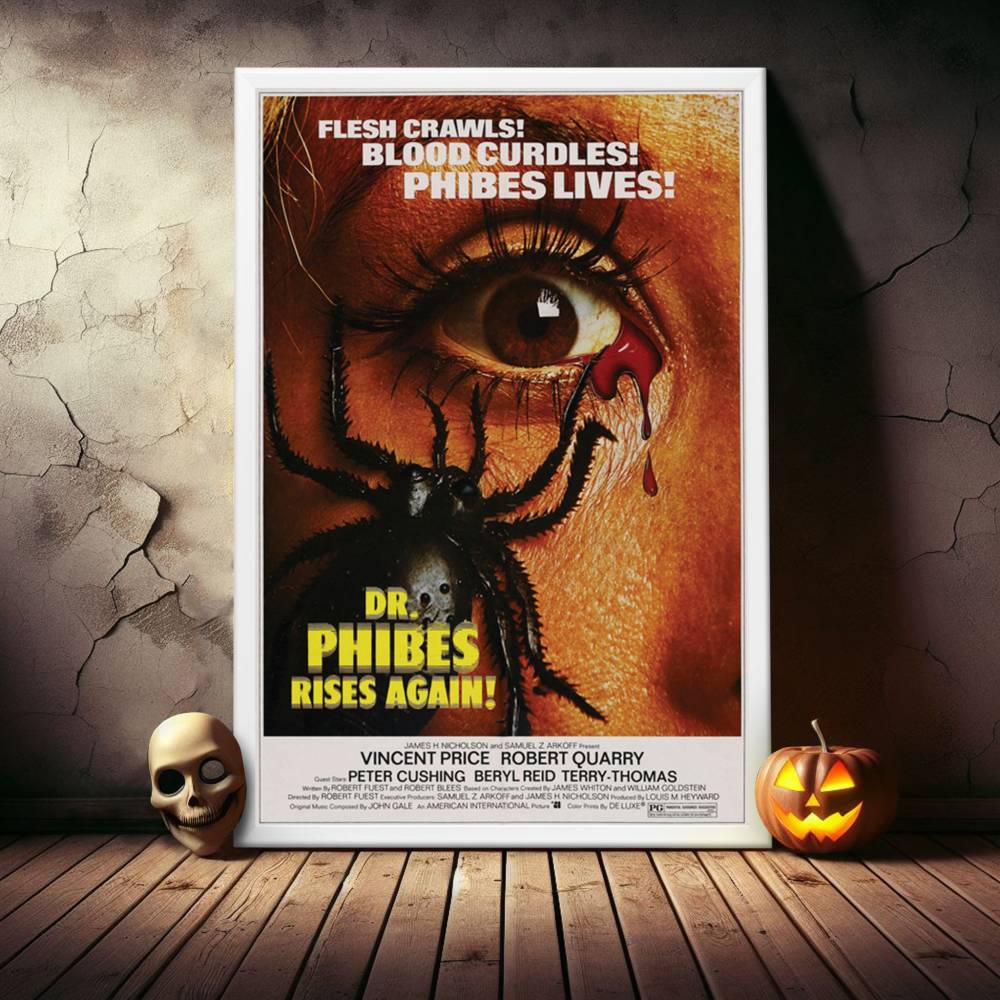 "Dr. Phibes Rises Again" (1972) Framed Movie Poster