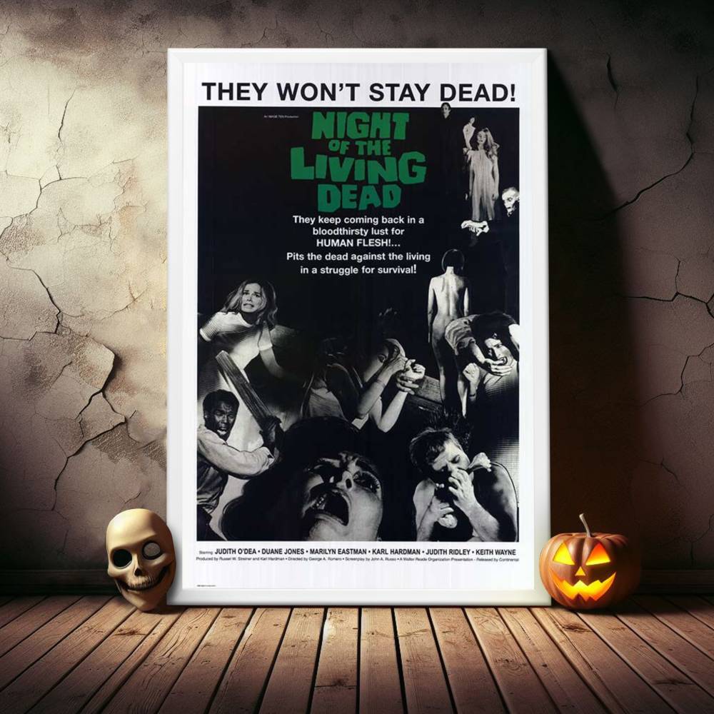 "Night of the Living Dead" (1968) Framed Movie Poster