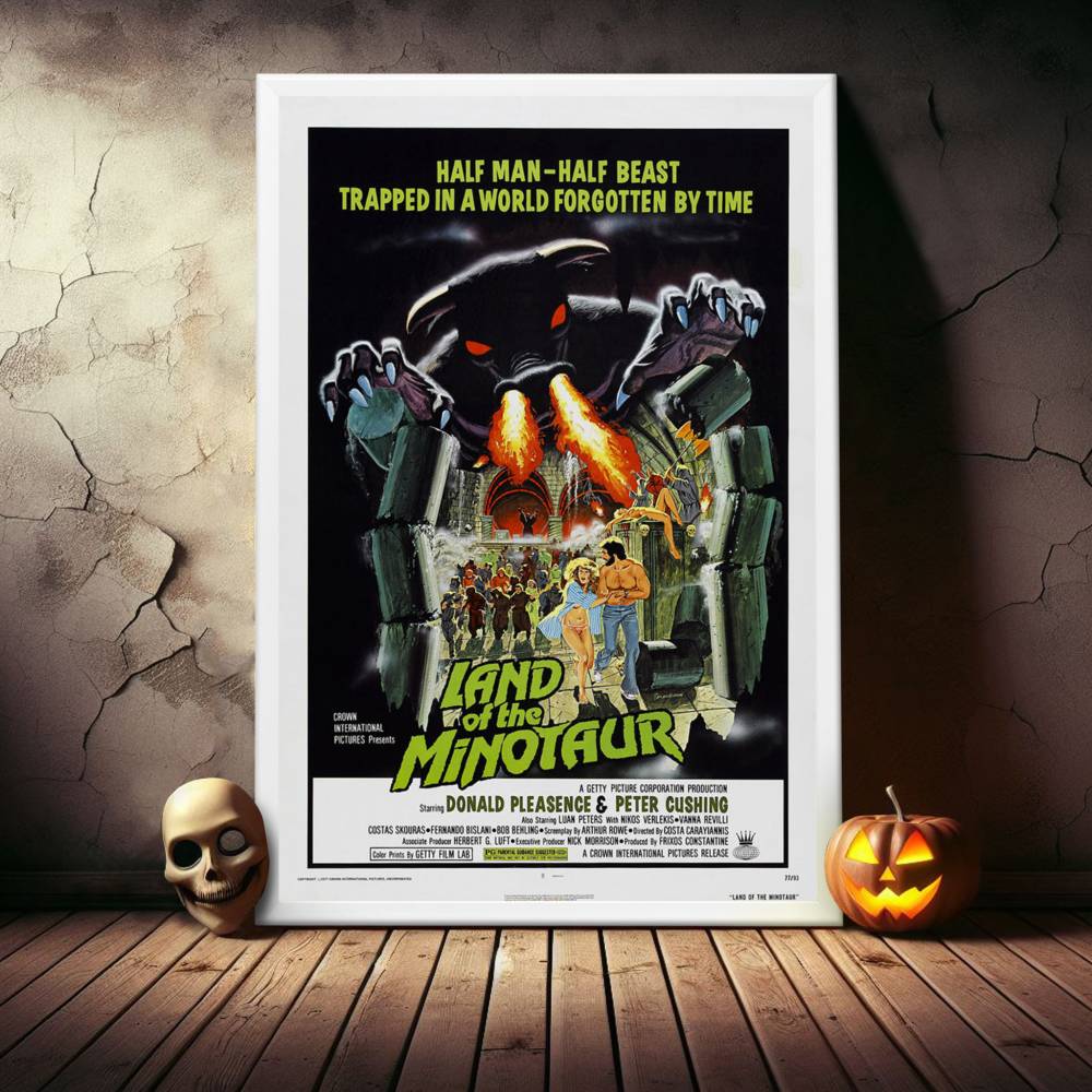 "Land Of The Minotaur" (1977) Framed Movie Poster