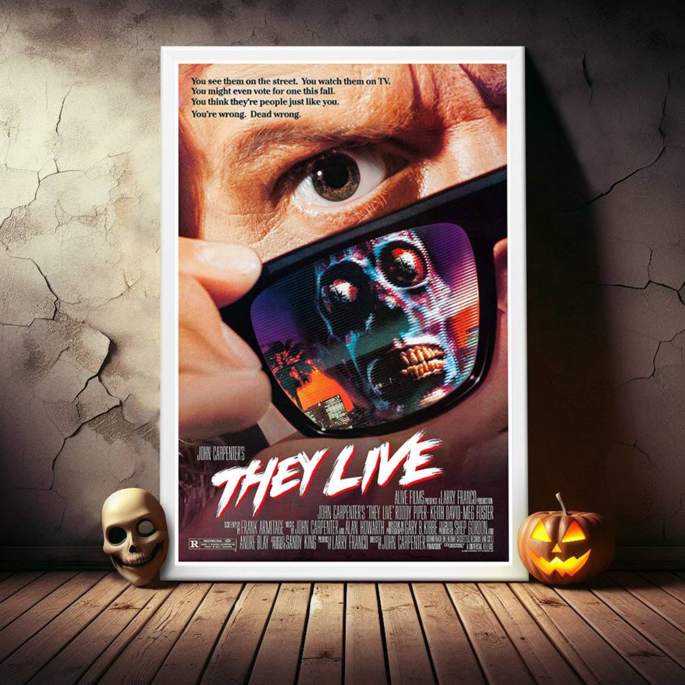 "They Live" (1988) Framed Movie Poster