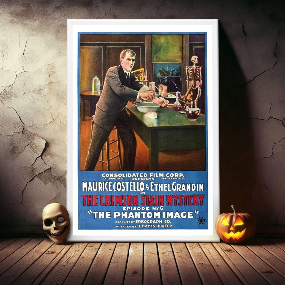 "Crimson Stain Mystery" (1916) Framed Movie Poster