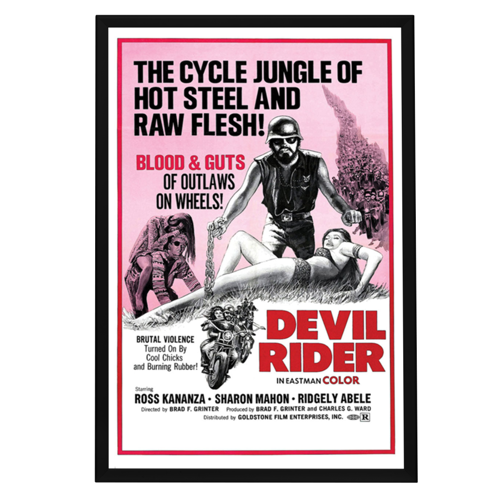 "Devil Rider!" (1970) Framed Movie Poster