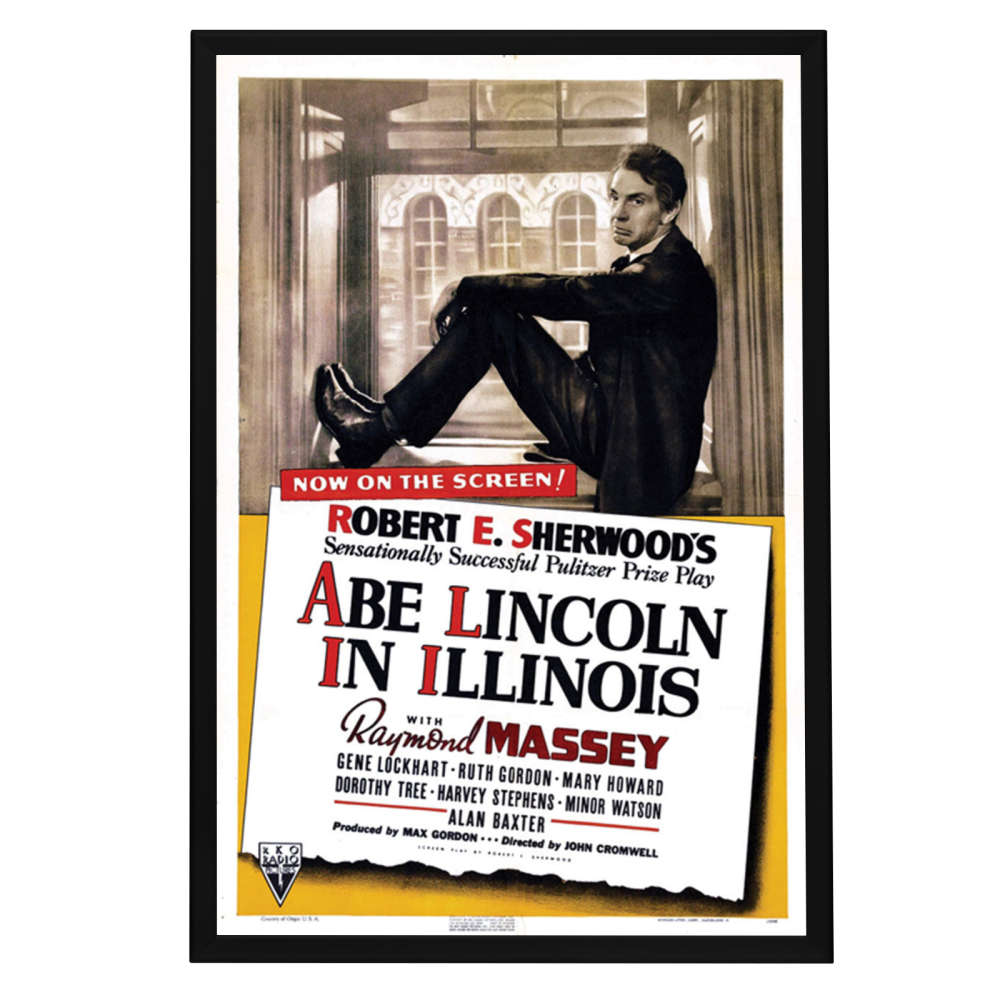 "Abe Lincoln In Illinois" (1940) Framed Movie Poster