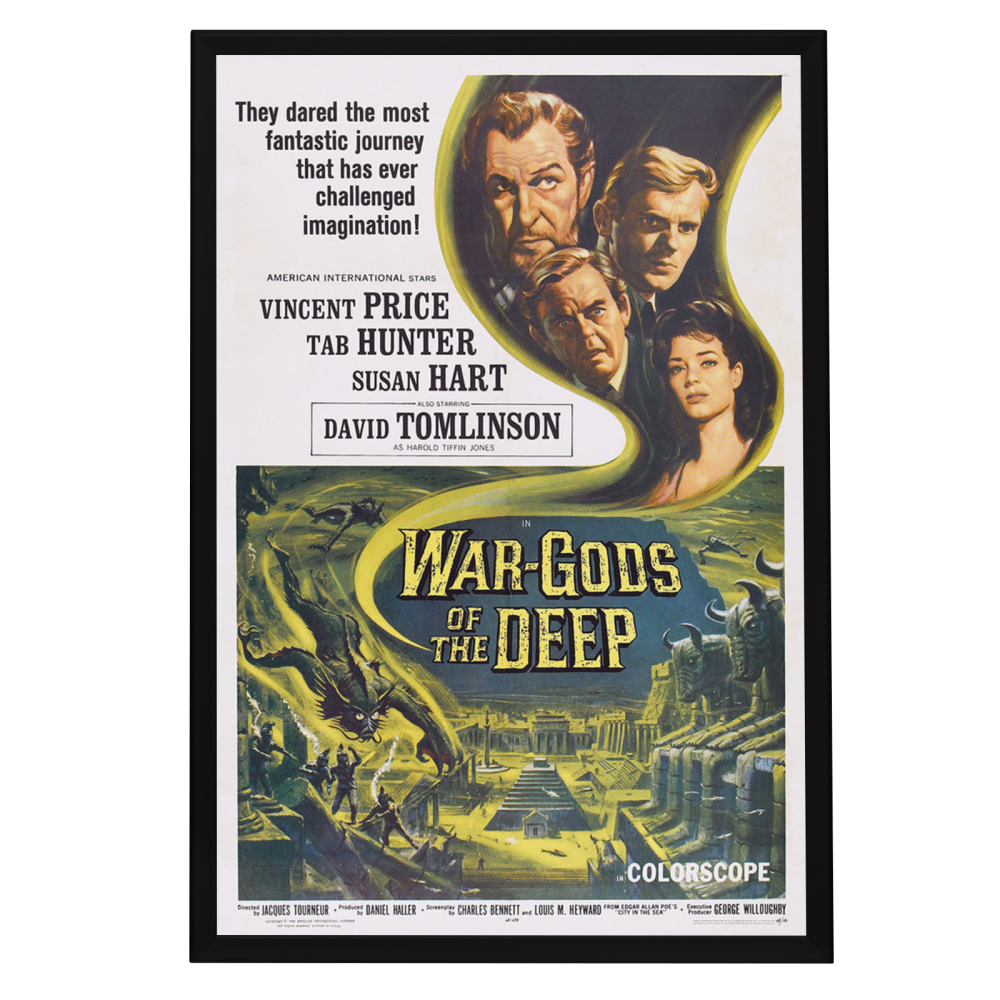 "War-Gods Of The Deep" Framed Movie Poster