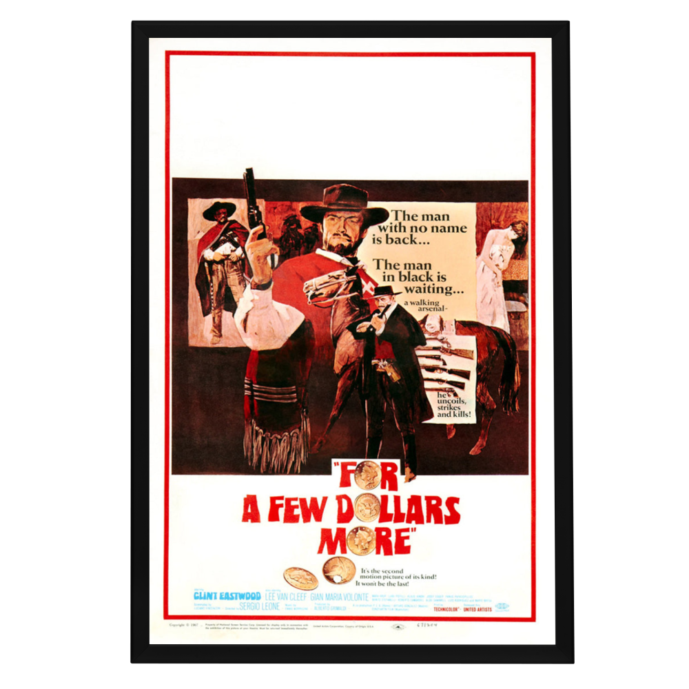 "For A Few Dollars More" (1965) Framed Movie Poster