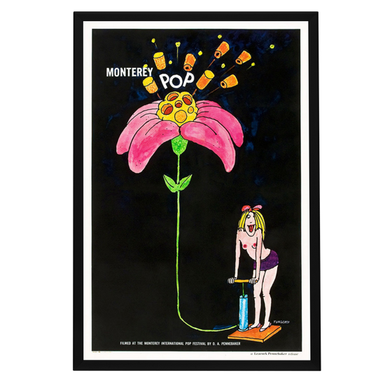 "Monterey Pop" (1969) Framed Movie Poster