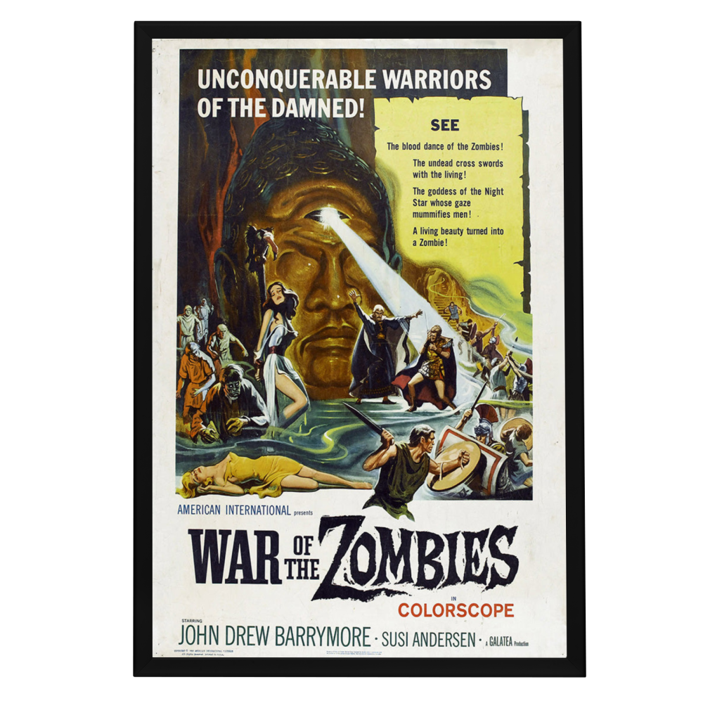 "War Of The Zombies" (1964) Framed Movie Poster