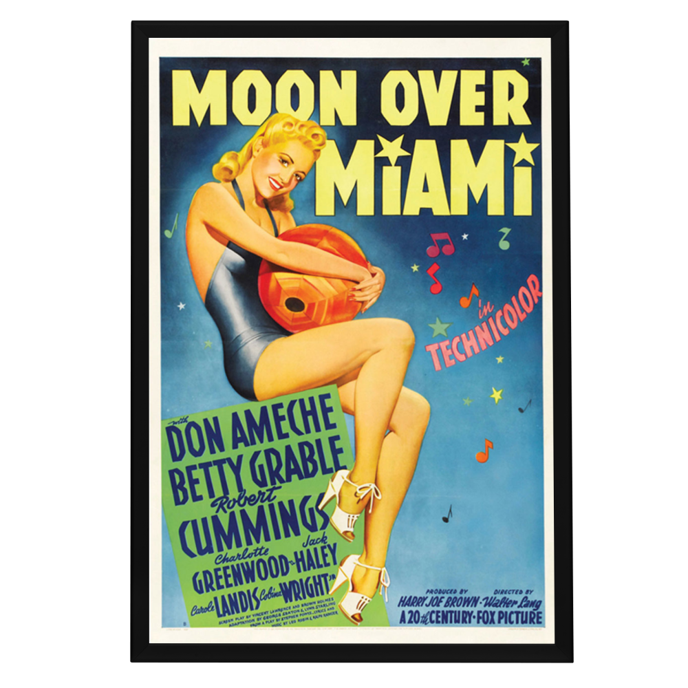 "Moon Over Miami" (1941) Framed Movie Poster
