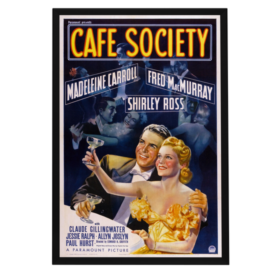 "Cafe Society" (1939) Framed Movie Poster