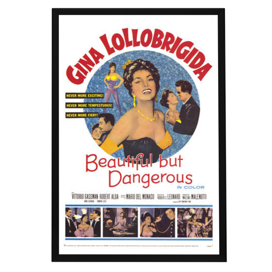 "Beautiful But Dangerous" (1957) Framed Movie Poster