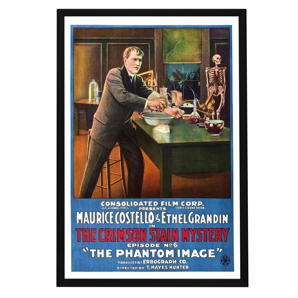 "Crimson Stain Mystery" (1916) Framed Movie Poster