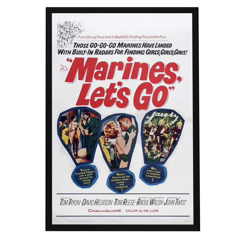 "Marines, Let's Go" (1961) Framed Movie Poster